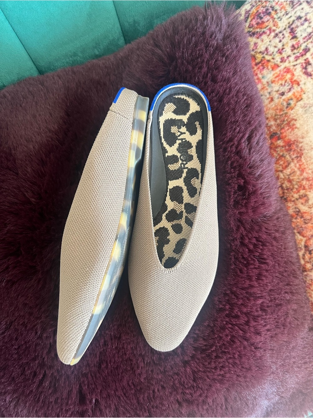 Rothy’s Mule Beige Pointed-Toe size 7 - Picture 2 of 5